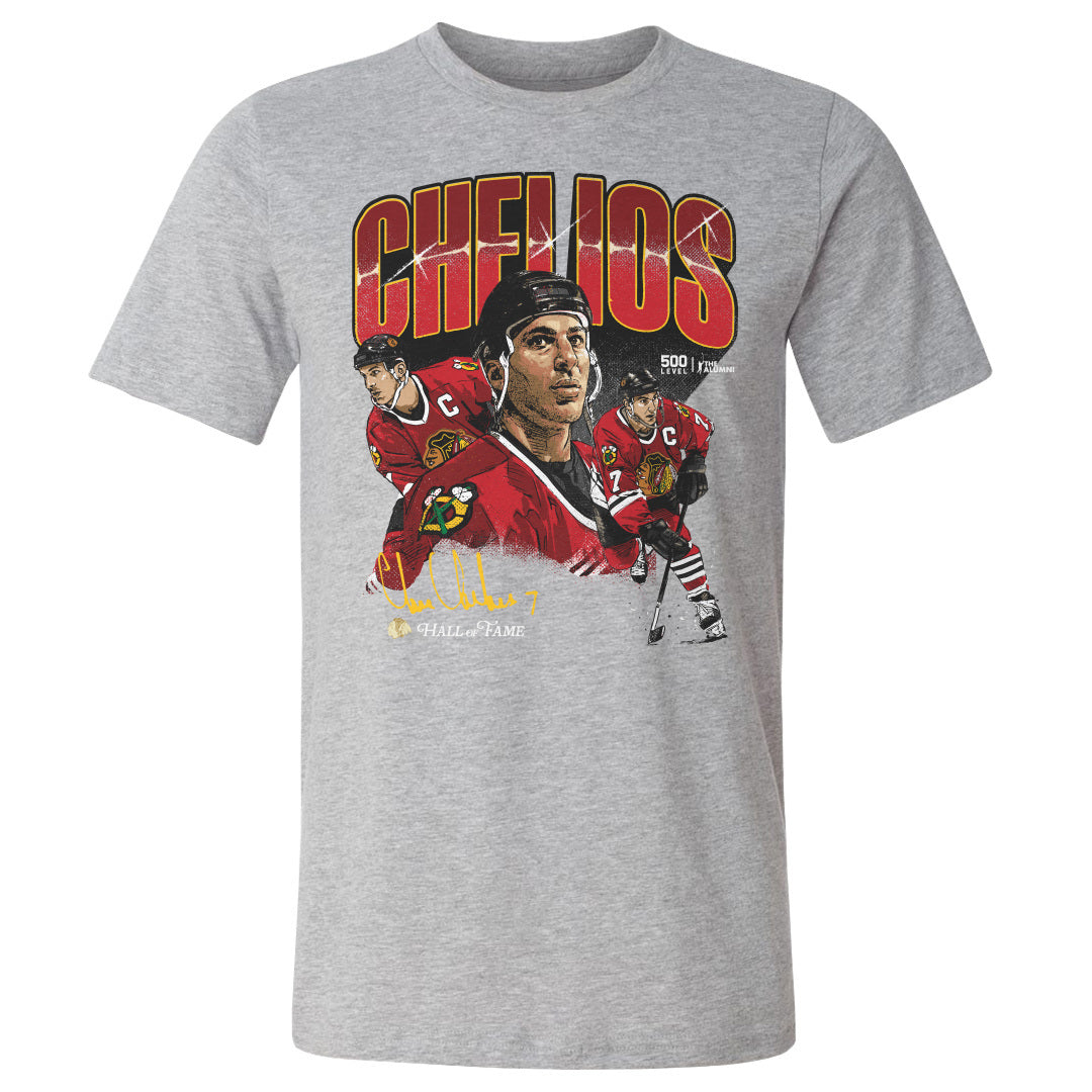 Chris Chelios Chicago Blackhawks Collage WHT