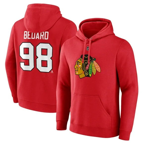 Fanatics Connor Bedard Chicago Blackhawks Player Hoodie