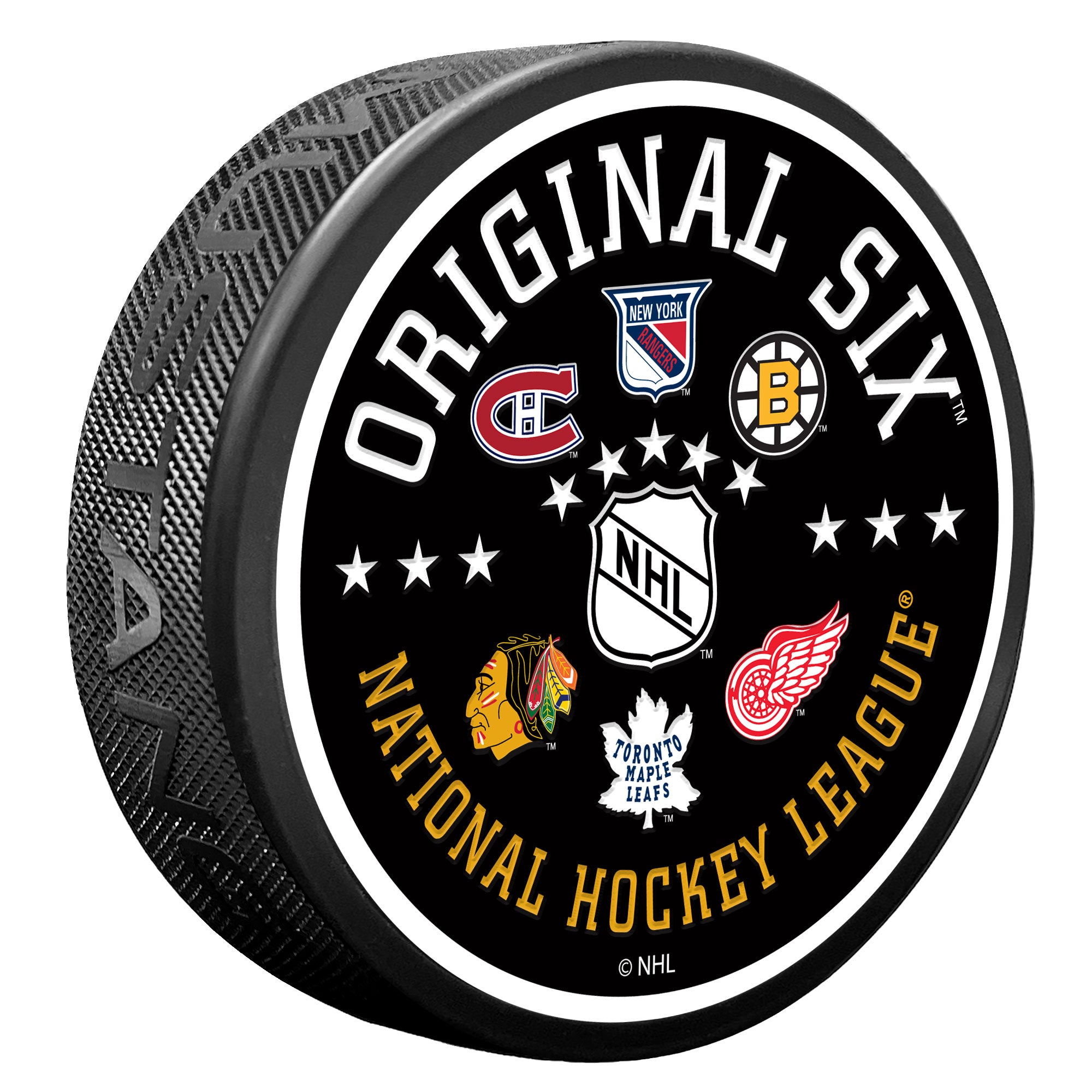 Mustang Chicago Blackhawks Original Six Black Puck – CBH Shop Mustang Chicago Blackhawks Original Six Black Puck – CBH Shop