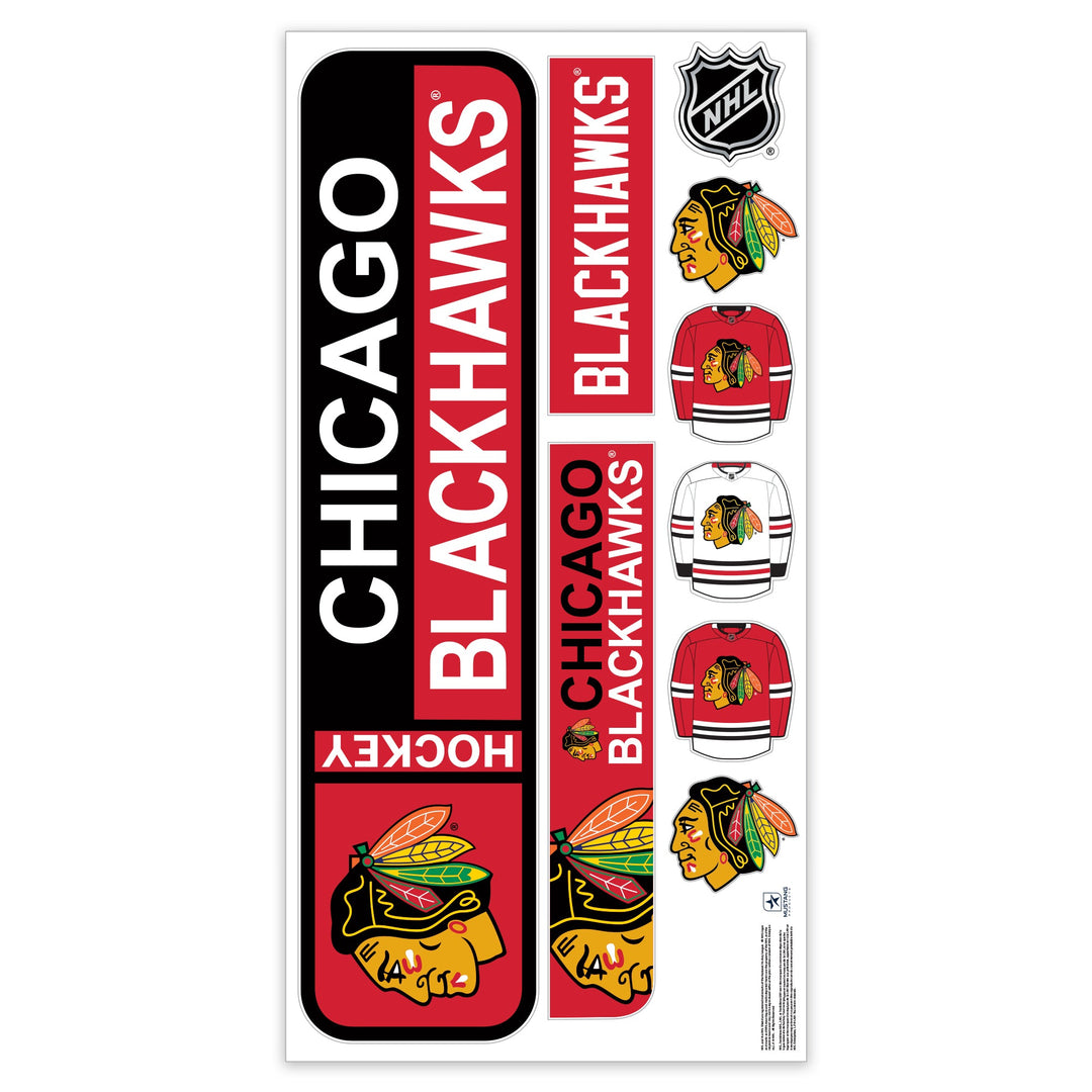 Chicago Blackhawks Repositionable Wall Decal Set Street Signs