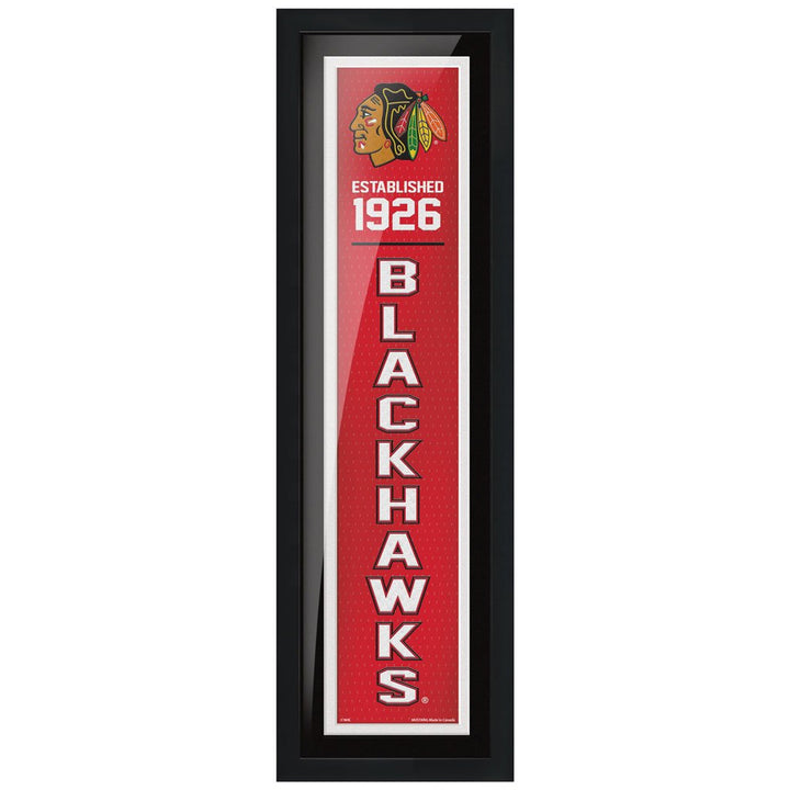 Chicago Blackhawks 6x22 Established 1926 Framed Sign
