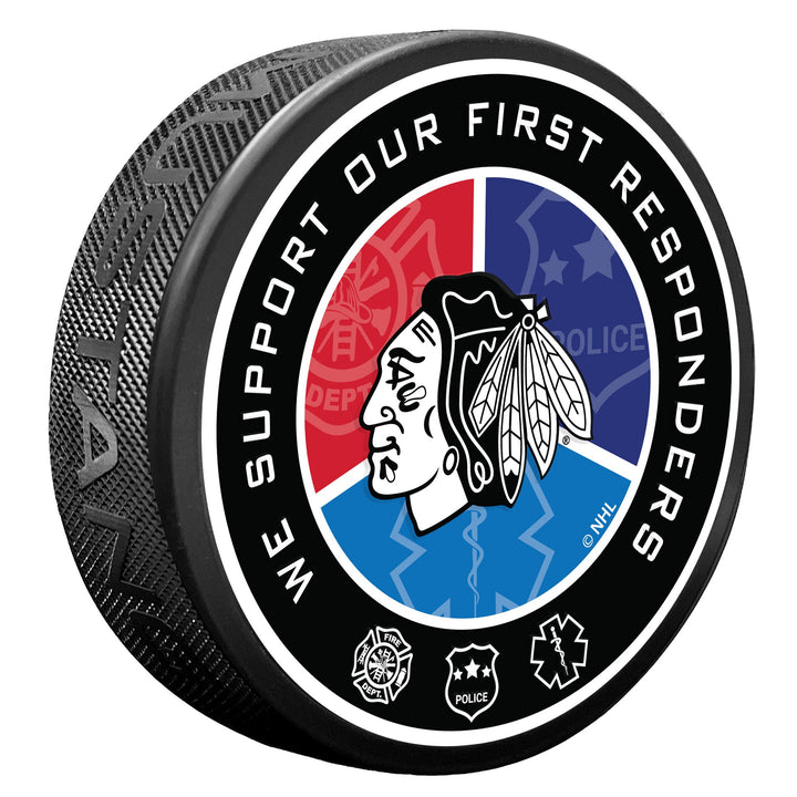 Chicago Blackhawks First Responder Puck