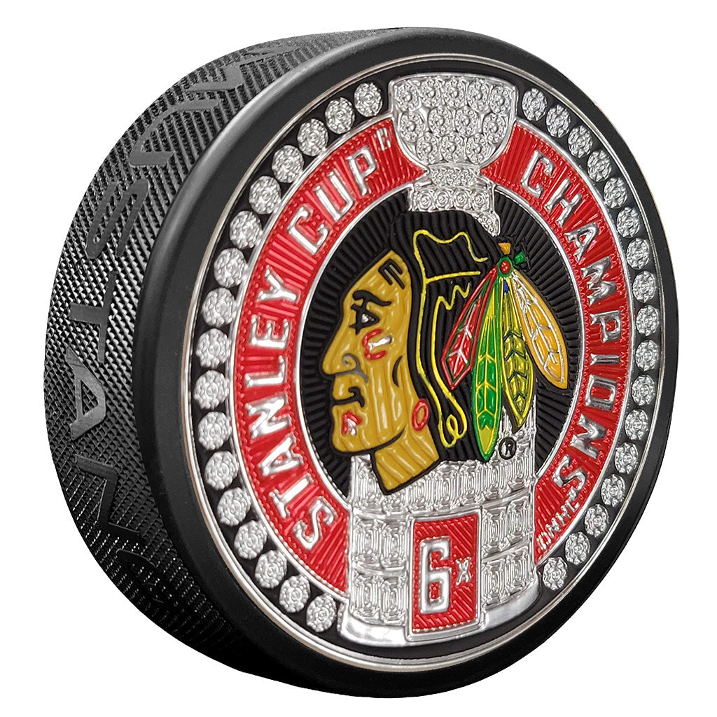 Puck Designa Chicago Blackhawks Stanley Cup Dynasty Puck Design Trimflexx – CBH Shop