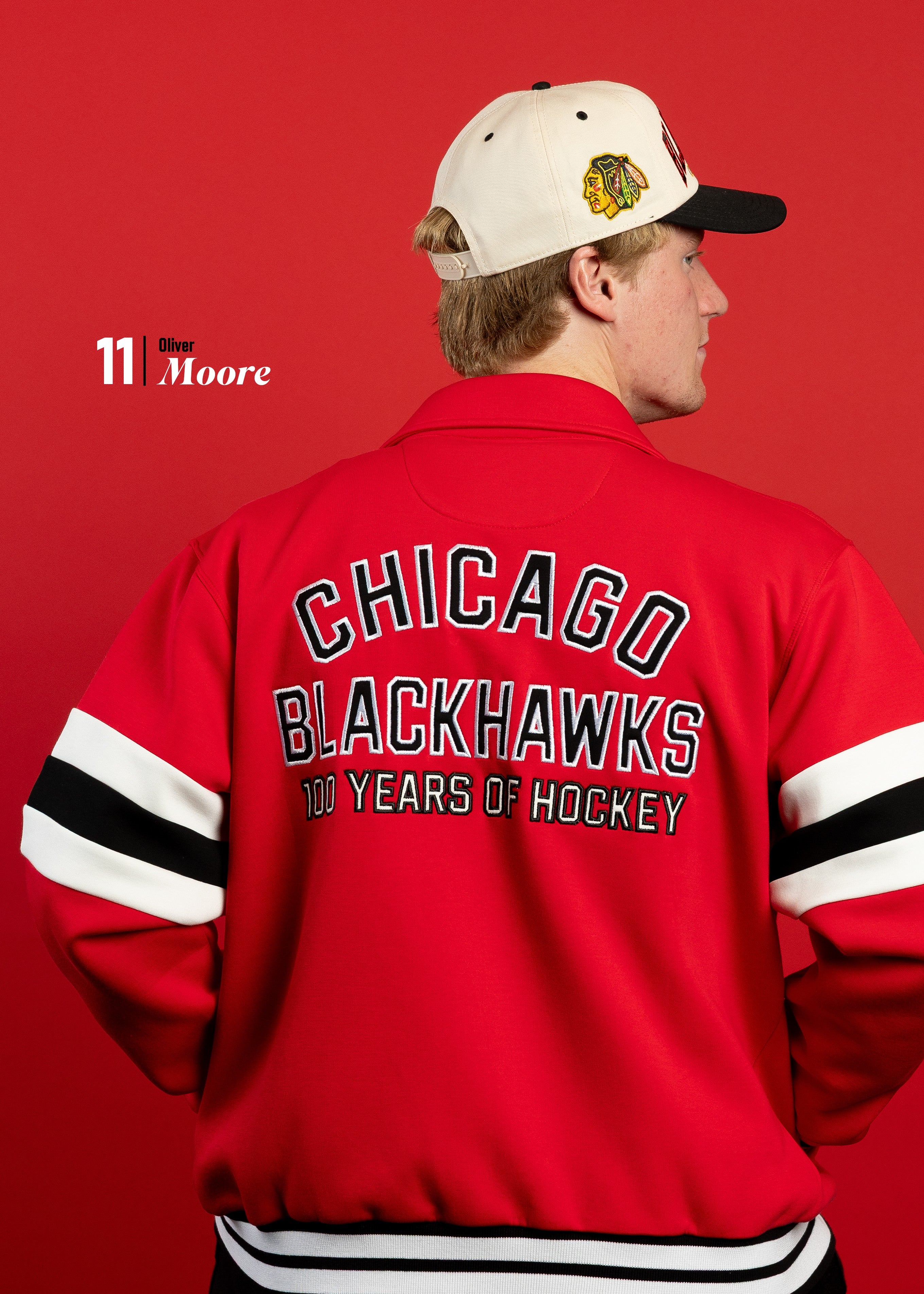 American Needle Chicago Blackhawks Centennial Retro Poly Snap