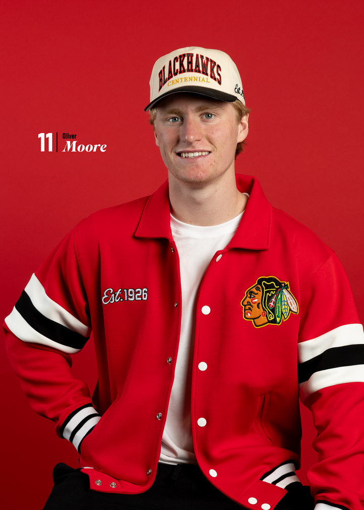 American Needle Chicago Blackhawks Centennial Retro Poly Snap Jacket