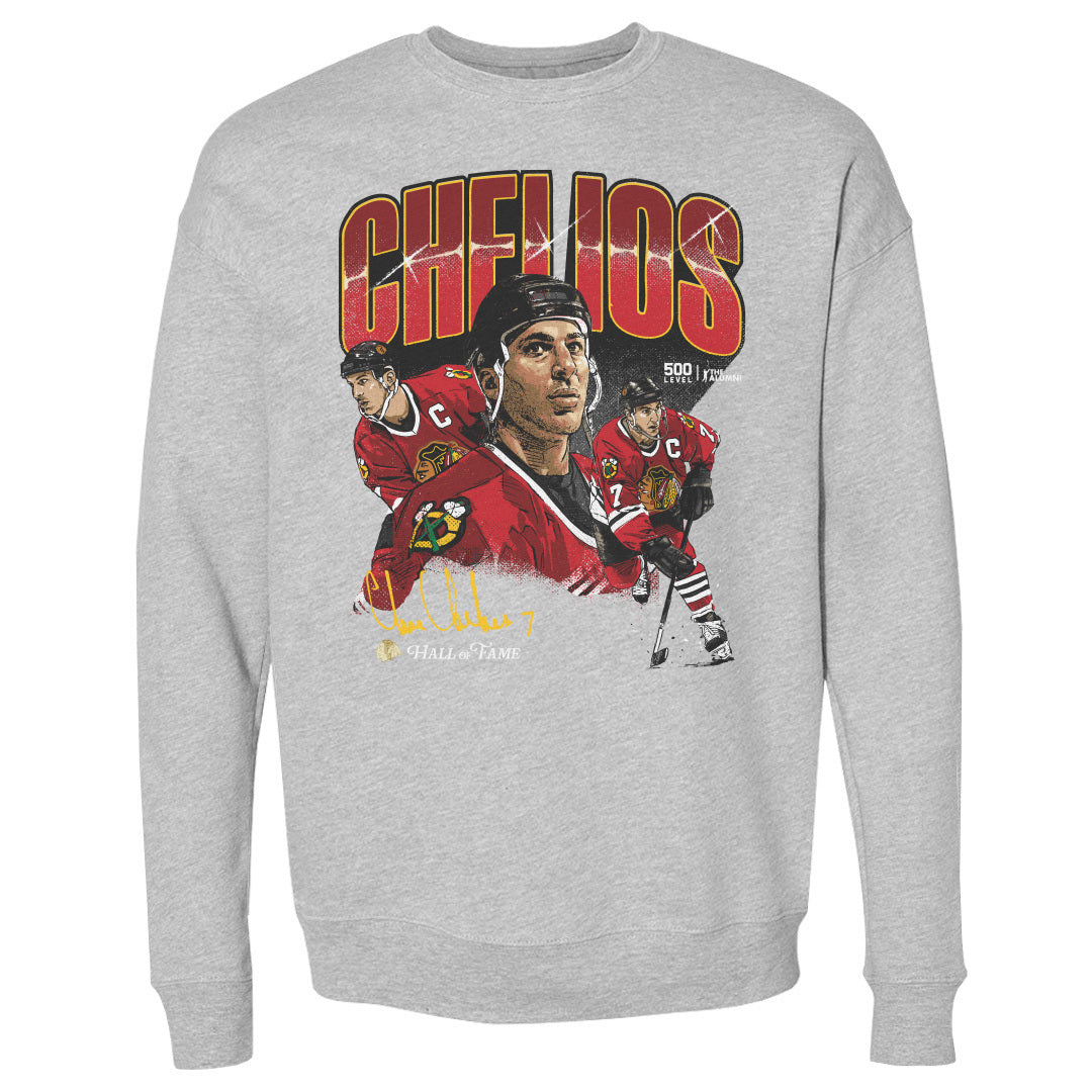 Chris Chelios Chicago Blackhawks Collage WHT