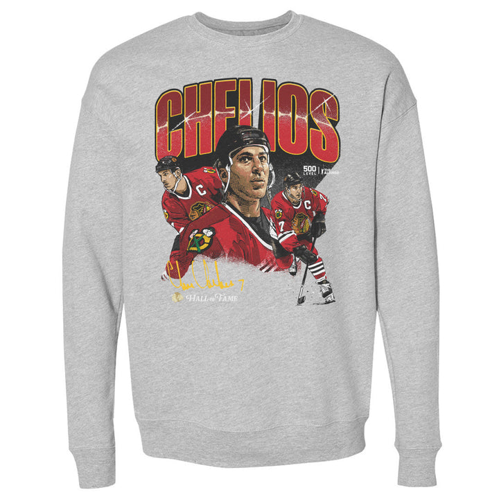 Chris Chelios Chicago Blackhawks Collage WHT