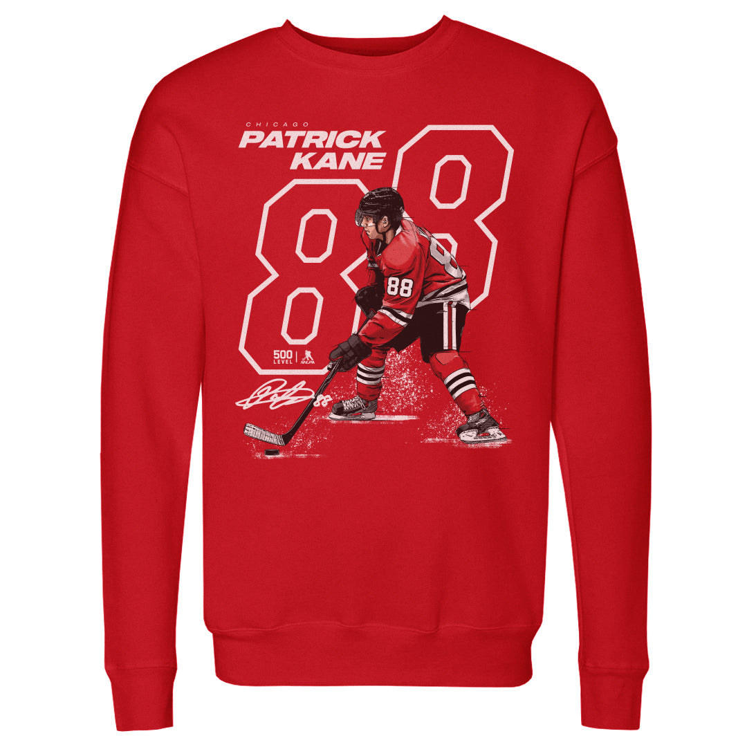 Chicago Blackhawks Patrick Kane Offset WHT Long Sleeve Tee