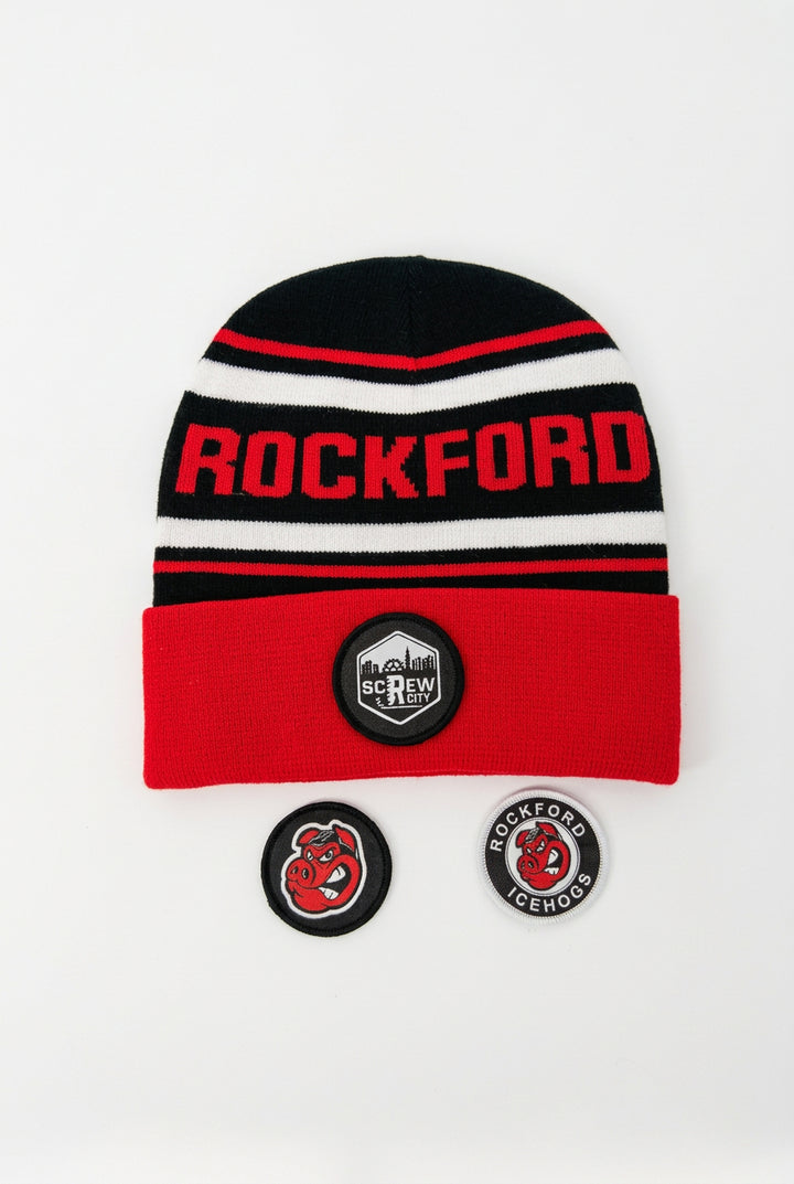 Rockford IceHogs Changing Velcro Knit Hat