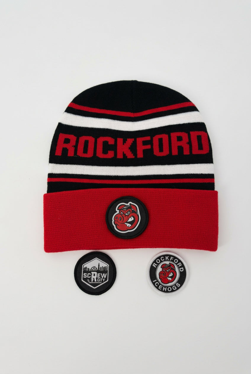 Rockford IceHogs Changing Velcro Knit Hat