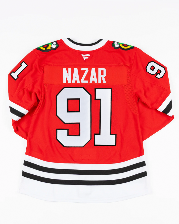 Fanatics Chicago Blackhawks Frank Nazar Premium Home Pressed Jersey