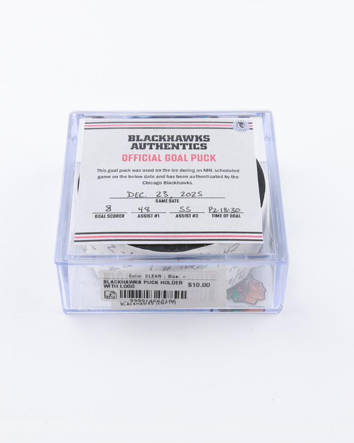 Ryan Donato Game-Used Goal Puck 12/23/2025 23810