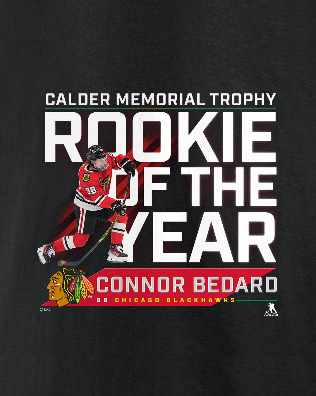 Chicago Blackhawks 2024 Calder Memorial Connor Bedard Tee