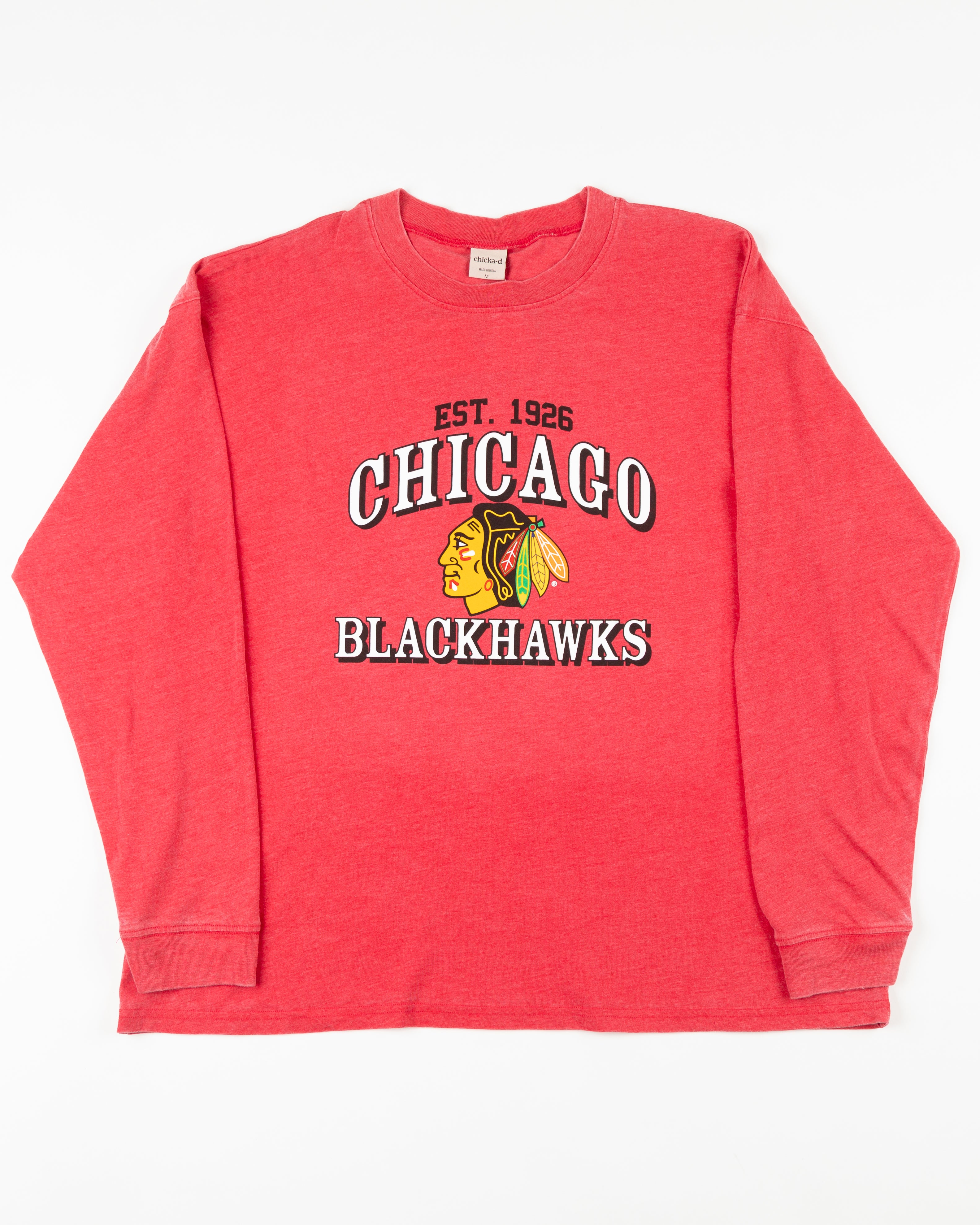 chicka d Ladies Chicago Blackhawks Forever Long Sleeve