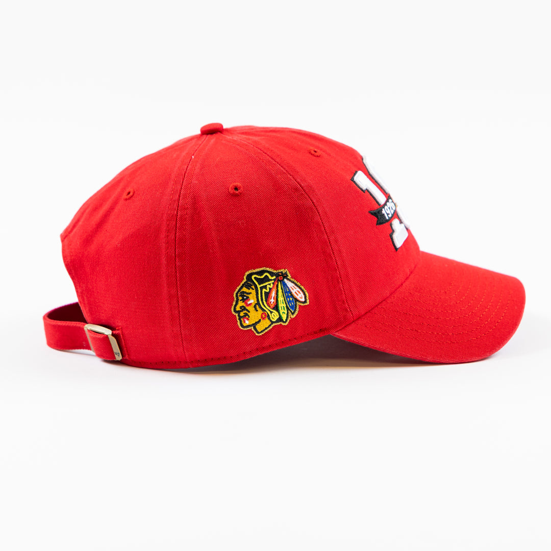 '47 Chicago Blackhawks Centennial Logo Clean Up Red