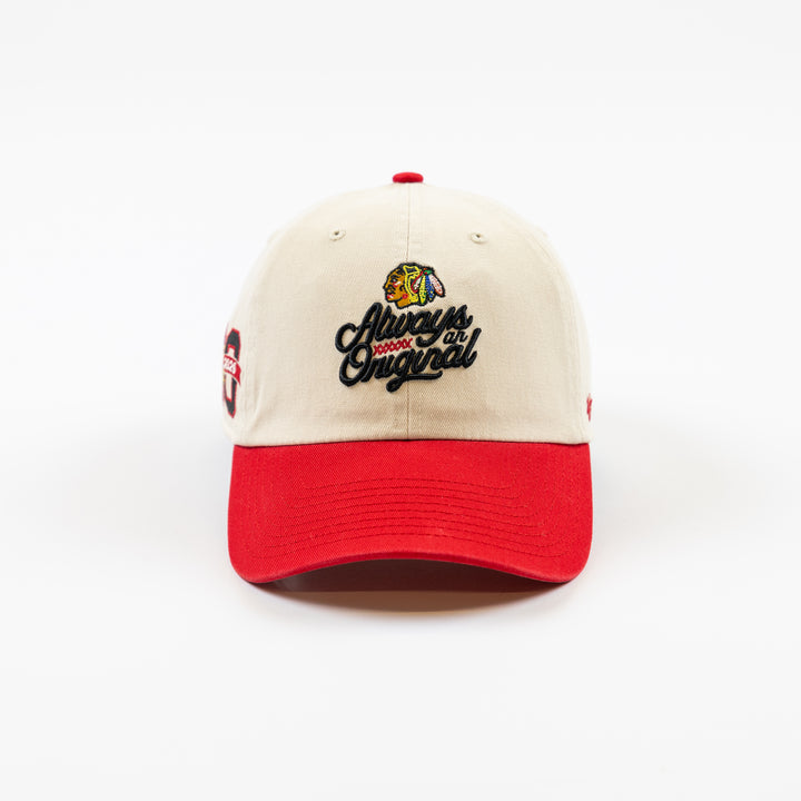 '47 Chicago Blackhawks Centennial Always An Original Clean Up Hat Cream/Red