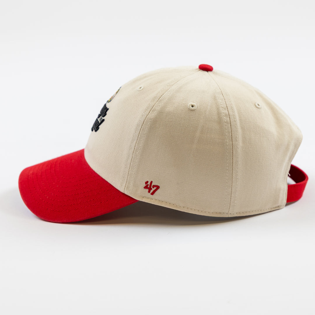 '47 Chicago Blackhawks Centennial Always An Original Clean Up Hat Cream/Red