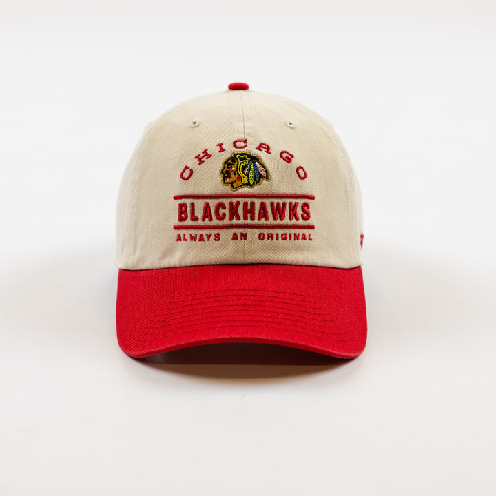 '47 Chicago Blackhawks Centennial Two Tone Clean Up Hat Cream/Red