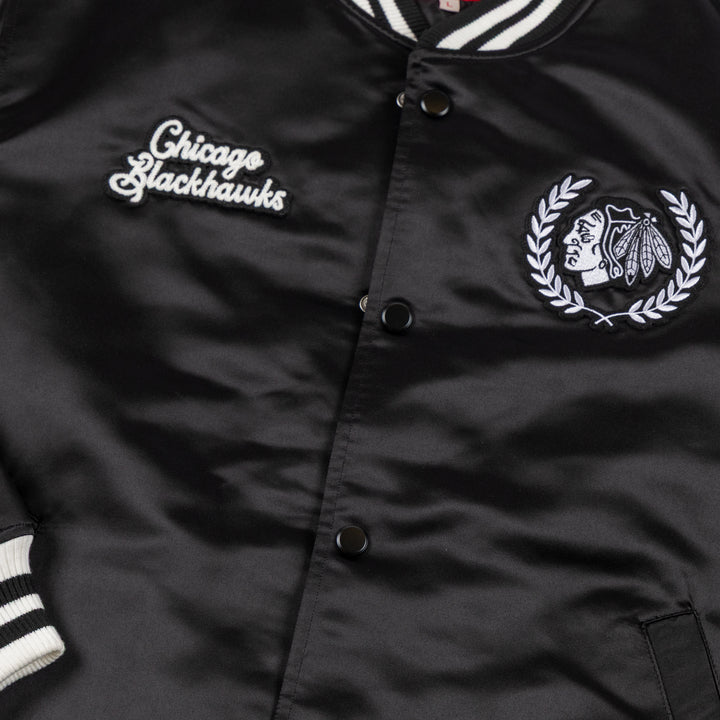 Sportiqe Chicago Blackhawks Centennial Satin Jacket