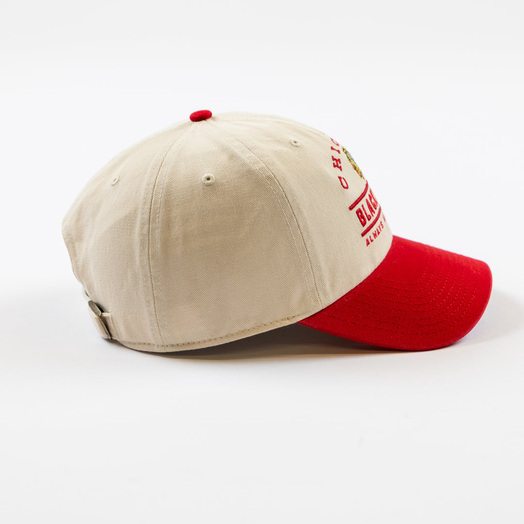'47 Chicago Blackhawks Centennial Two Tone Clean Up Hat Cream/Red
