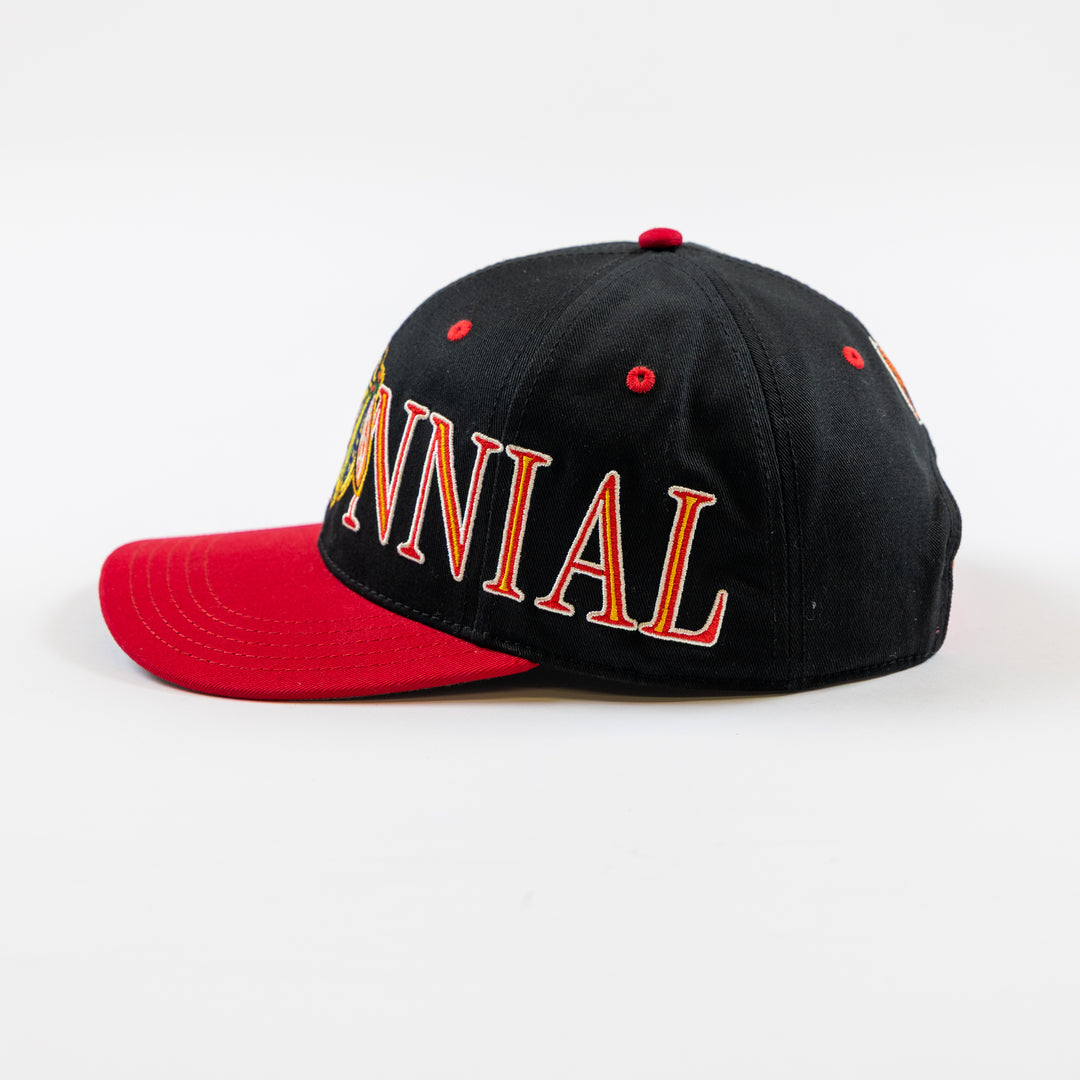 American Needle Chicago Blackhawks Centennial Retro Scroller Hat