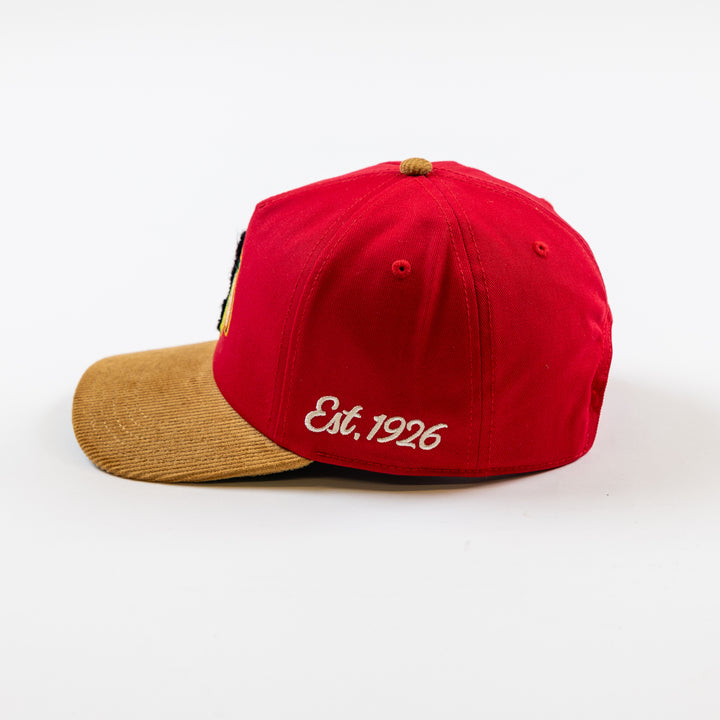 American Needle Chicago Blackhawks Centennial Chenille Corduroy Burnett Hat