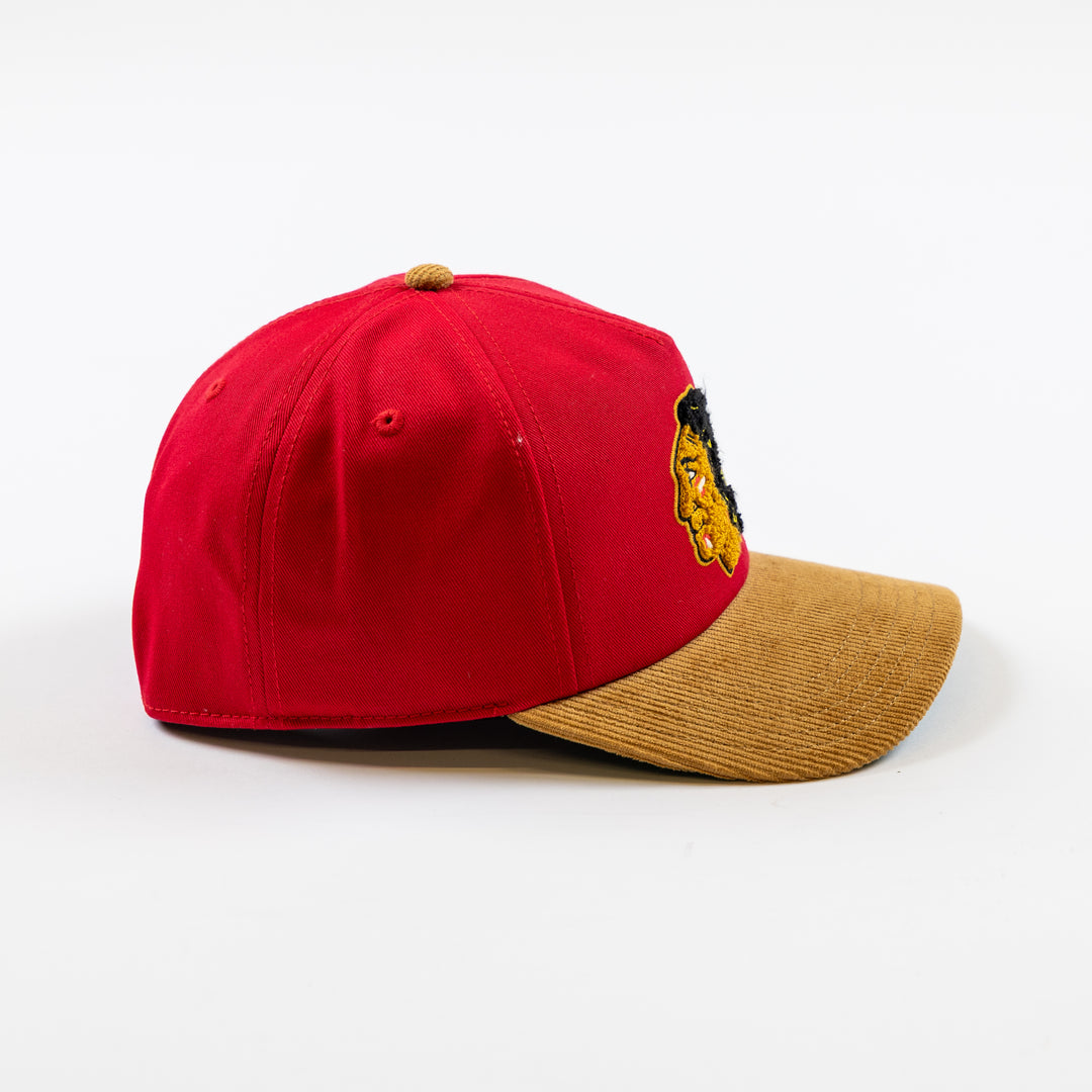 American Needle Chicago Blackhawks Centennial Chenille Corduroy Burnett Hat