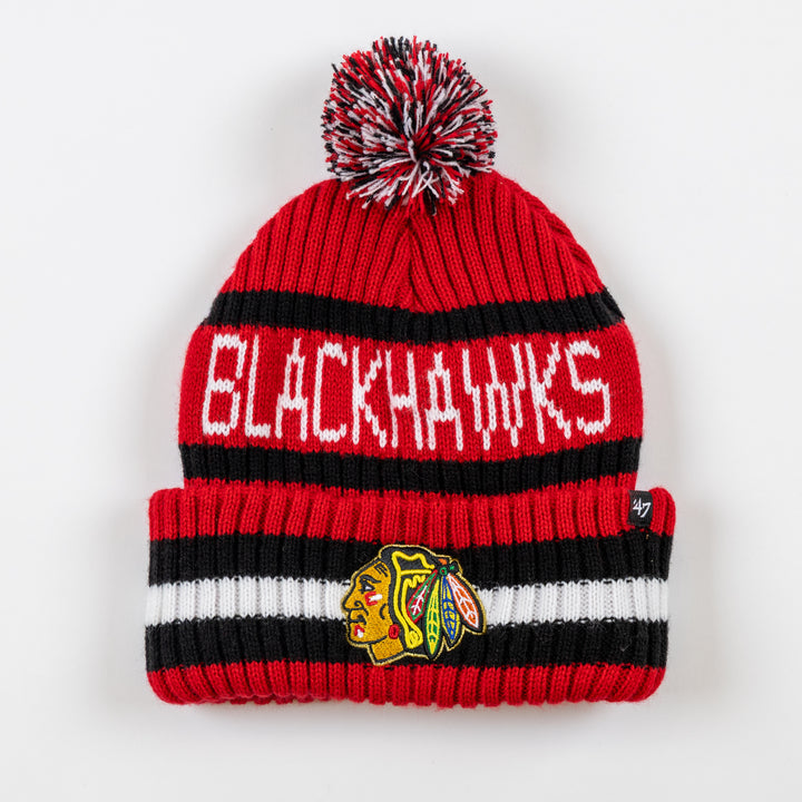'47 Chicago Blackhawks Centennial Bering Cuff Knit Hat Red
