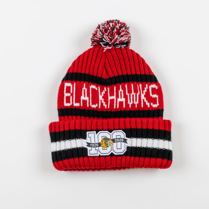 '47 Chicago Blackhawks Centennial Bering Cuff Knit Hat Red