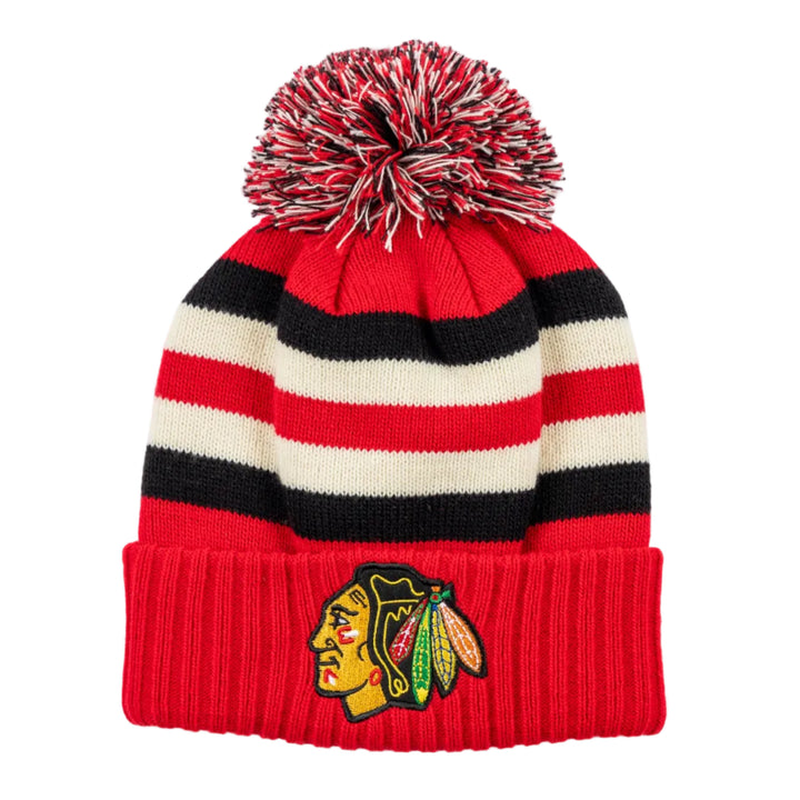 Blackhawks Originals Striped Winter Beanie