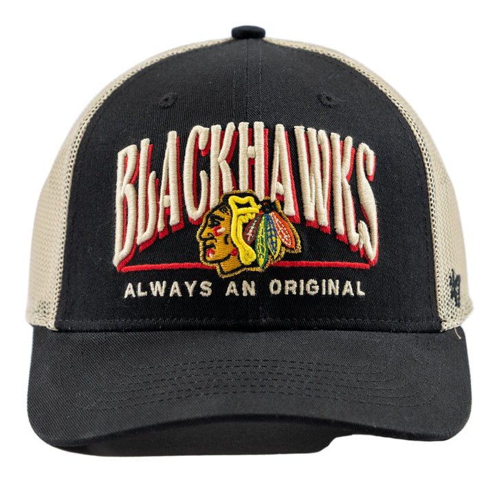 '47 Chicago Blackhawks Centennial Trucker Hat Black
