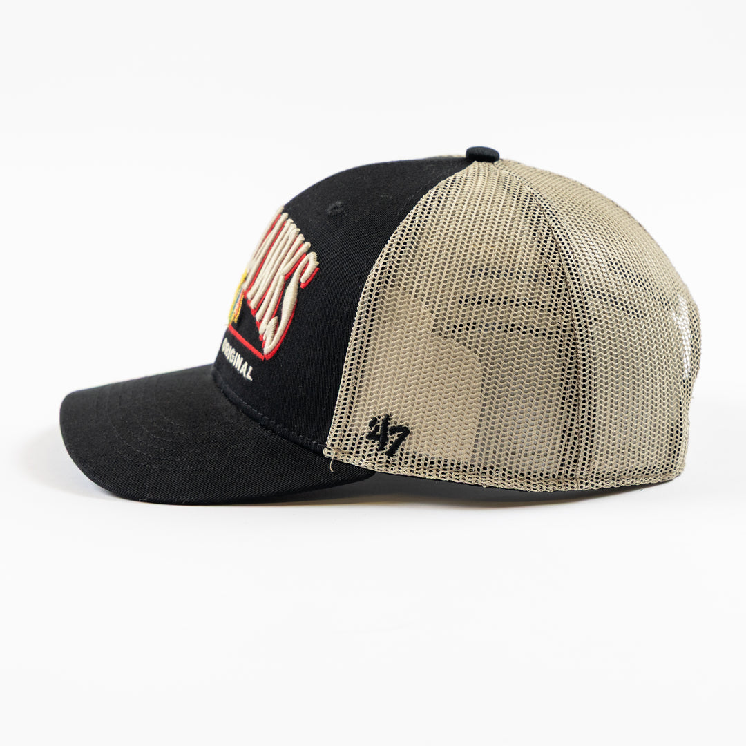'47 Chicago Blackhawks Centennial Trucker Hat Black