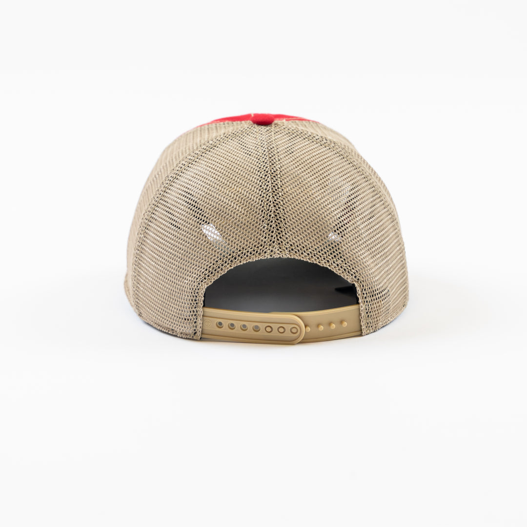 '47 Chicago Blackhawks Centennial Clean Up Trucker Hat Red