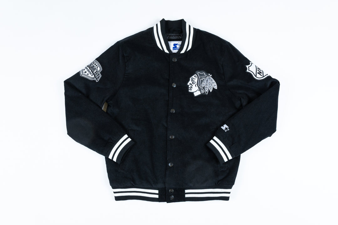 Starter Chicago Blackhawks Blackout Varsity Jacket