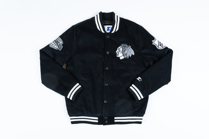 Starter Chicago Blackhawks Blackout Varsity Jacket