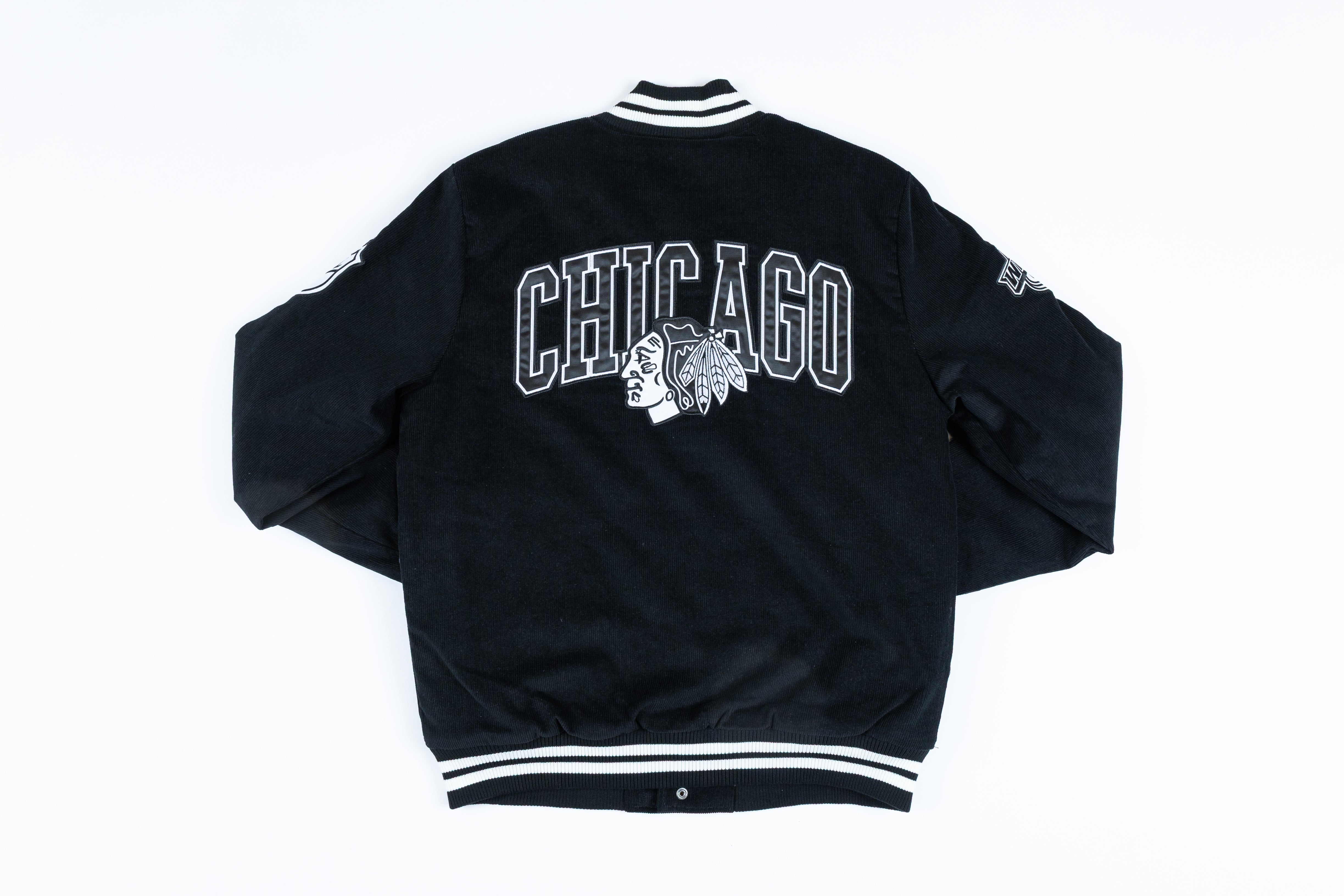 Starter Chicago Blackhawks Blackout Varsity Jacket – CBH Shop