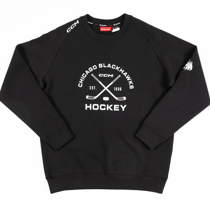 CCM Chicago Blackhawks Premium Sticks Crewneck