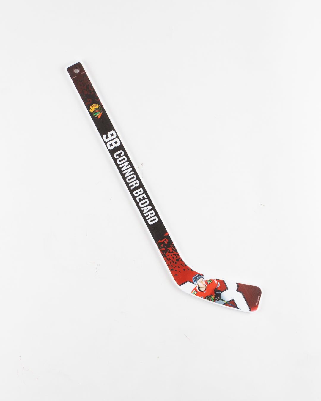 Chicago Blackhawks Bedard photo mini stick - front lay flat
