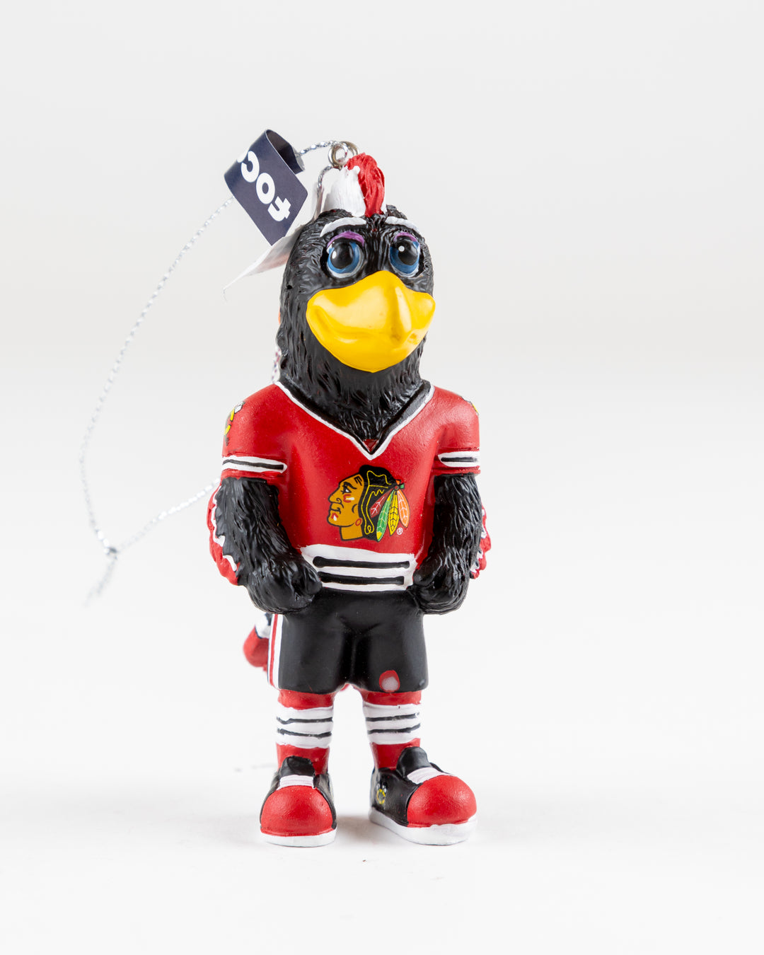 Chicago Blackhawks Tommy Hawk ornament - front lay flat