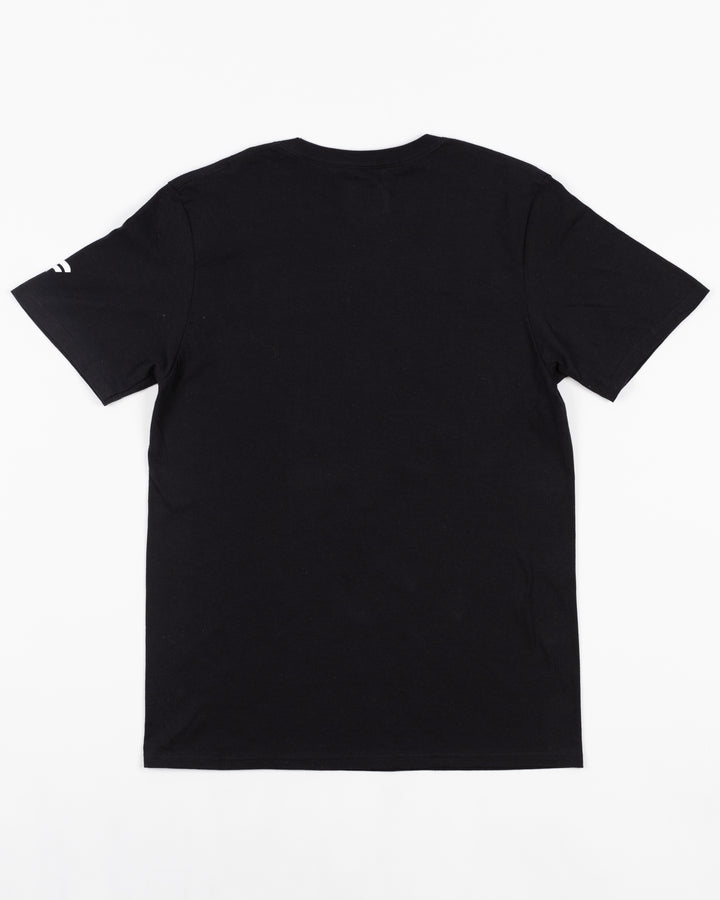 black Fanatics short sleeve tee with Chicago Blackhawks primary logo and Property of Chicago design - back lay flat