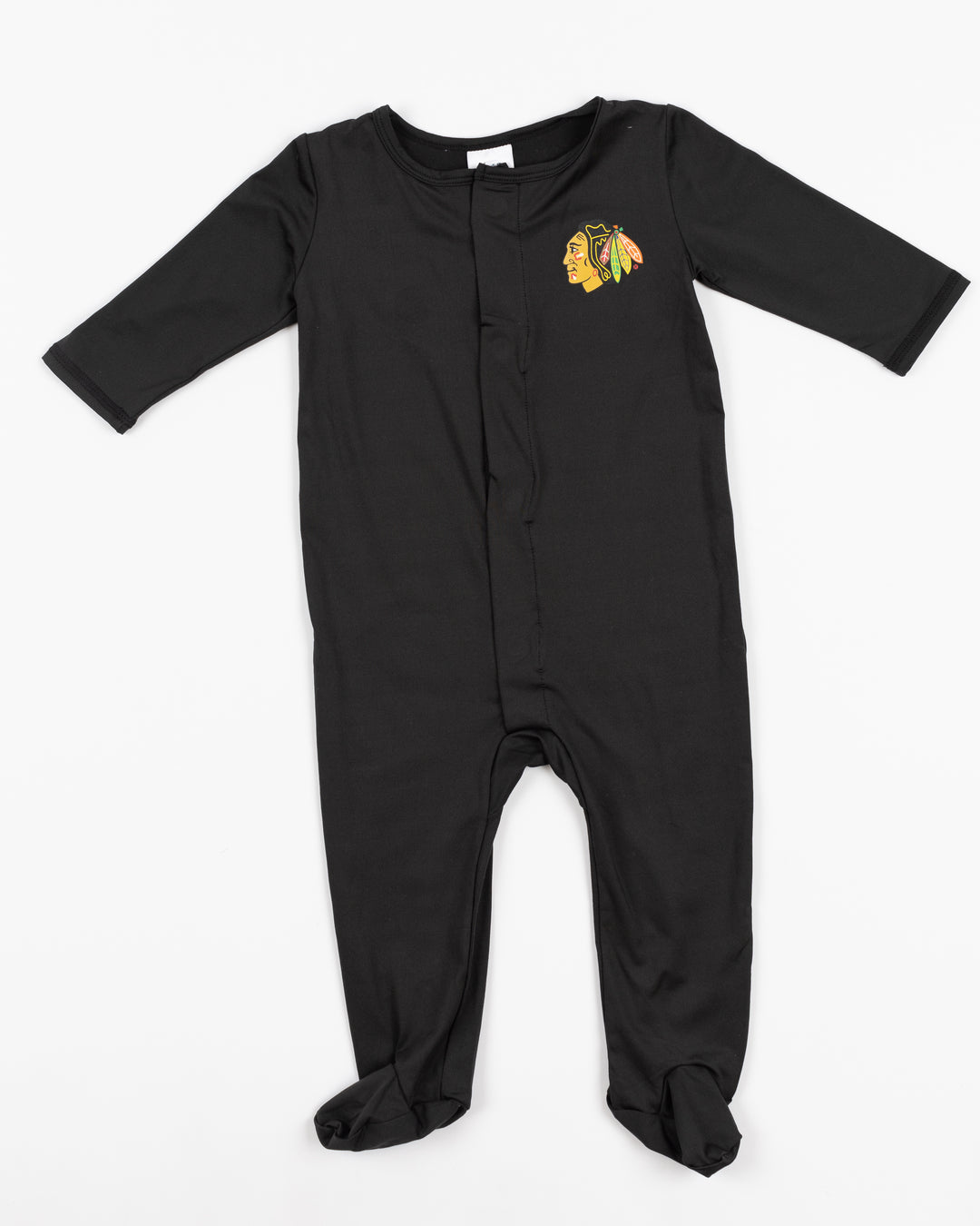 Infant Chicago Blackhawks Black Magnetic Footie