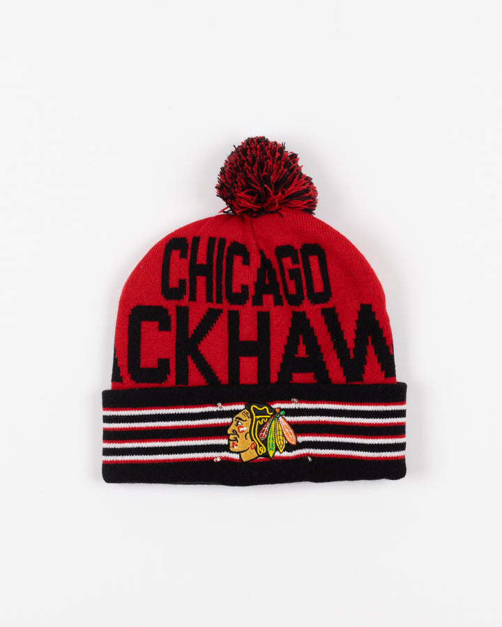 Chicago Blackhawks Cropped Wordmark Light Up Beanie