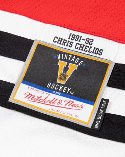 Mitchell & Ness Chelios throwback jersey - detail tag lay flat