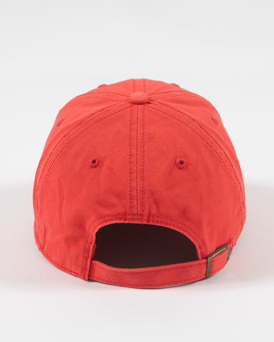 orange '47 brand adjustable cap with Chicago Blackhawks tonal primary logo with distress detailing - back lay flat