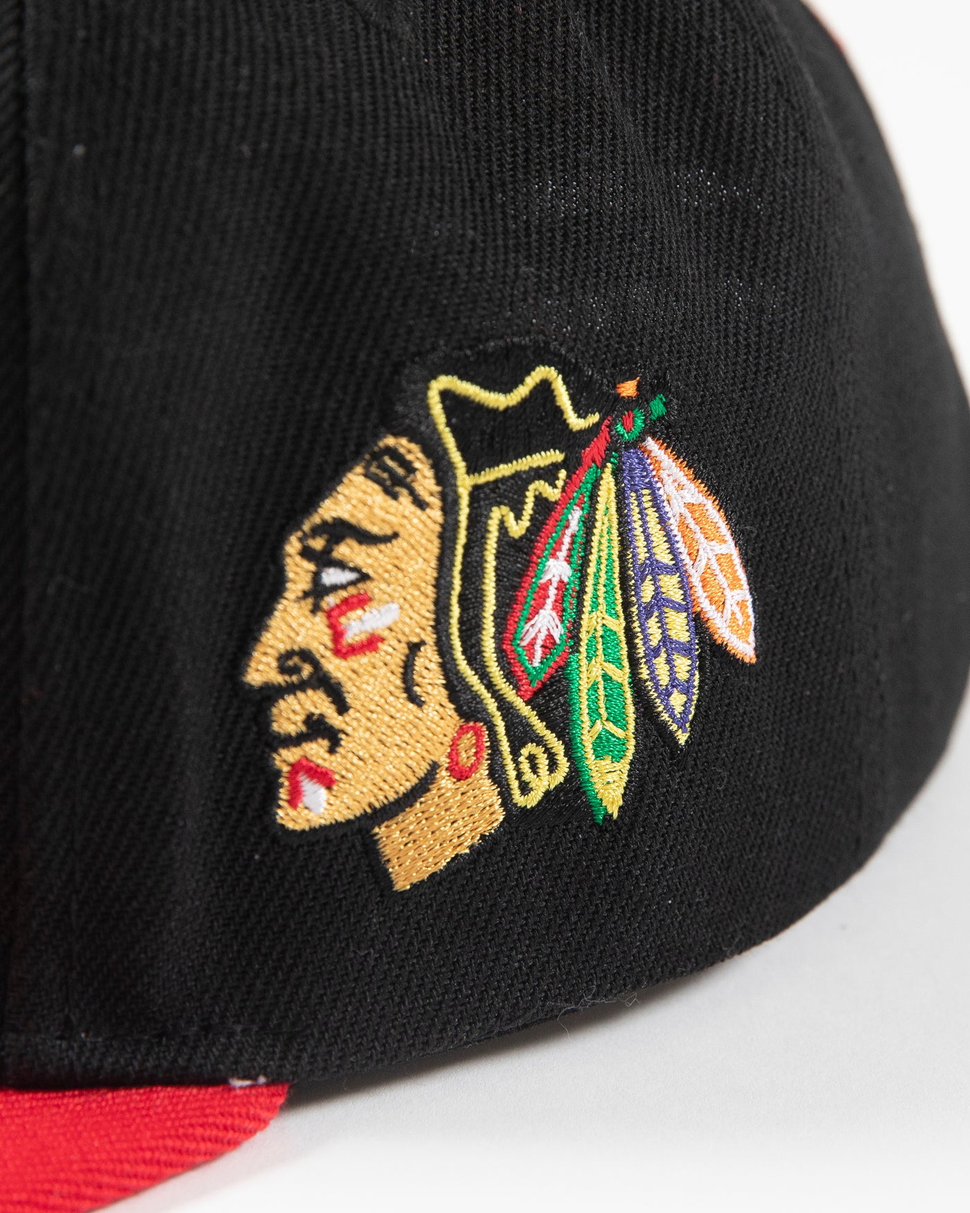 Chicago Blackhawks Double Trouble Black Snapback - Mitchell & Ness cap