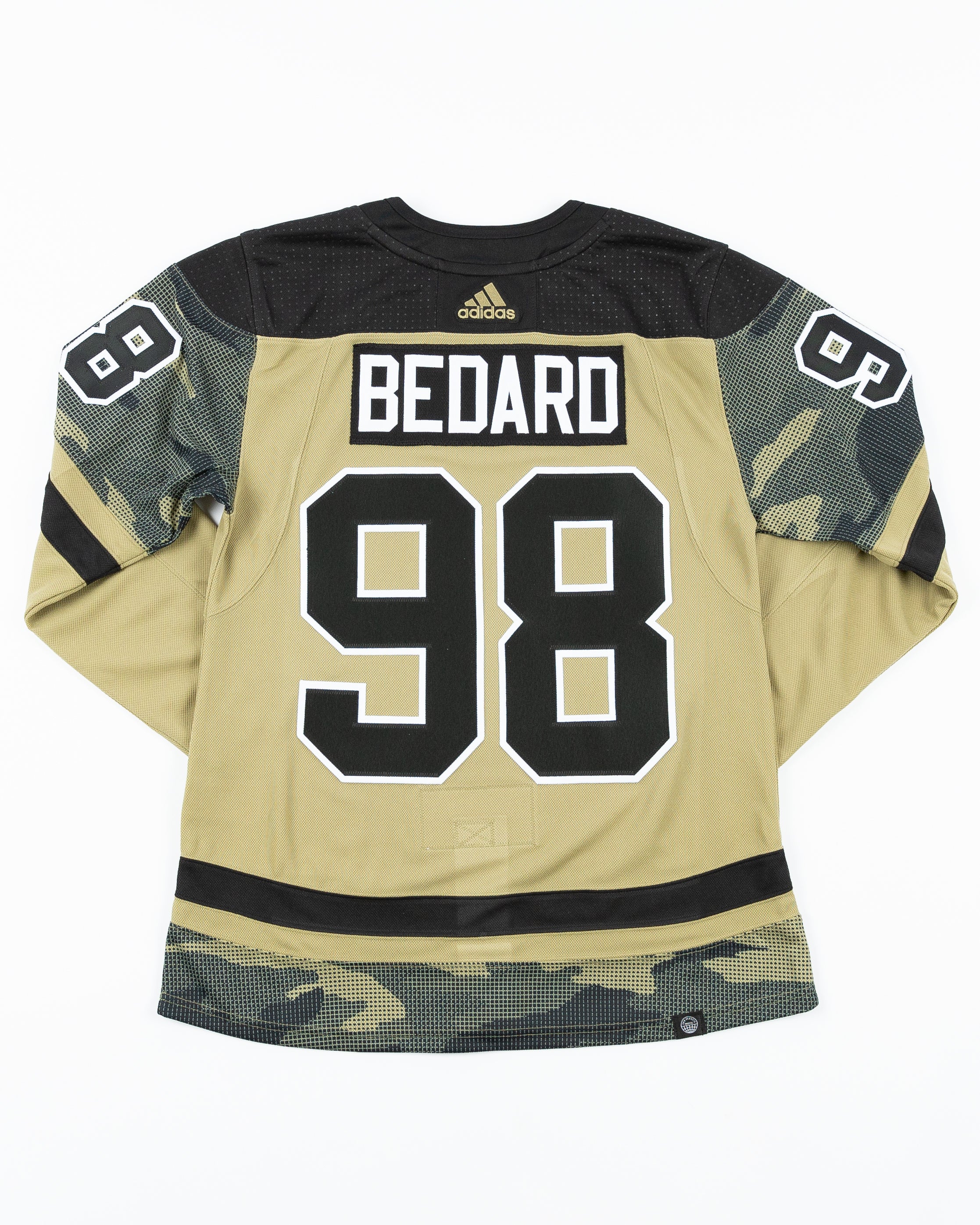 adidas Chicago Blackhawks Connor Bedard 2022 Authentic Stitched Military Jersey