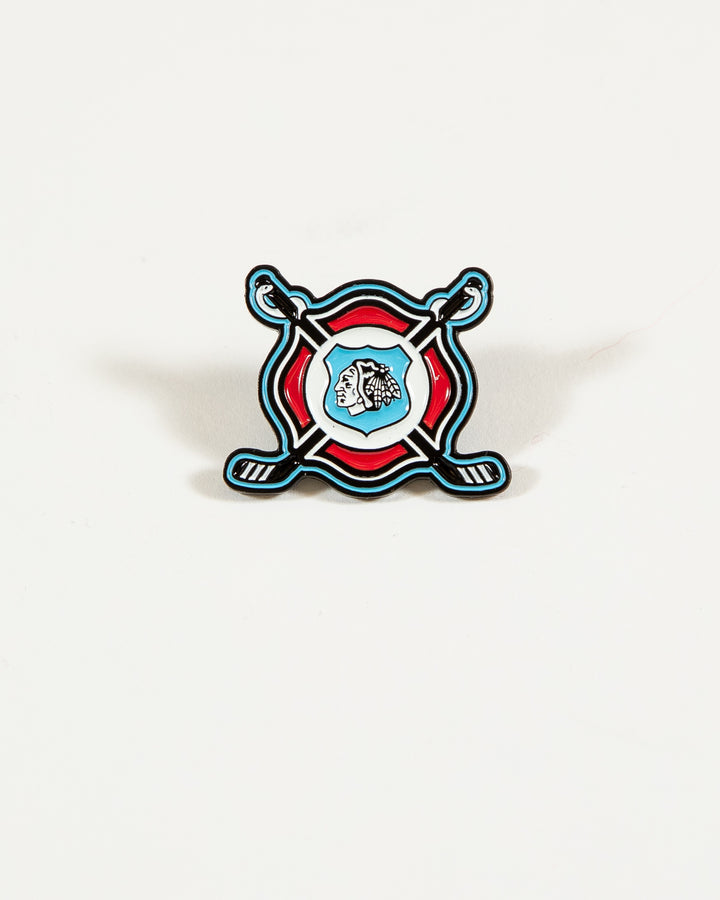 Mustang Chicago Blackhawks First Responder Shield Pin