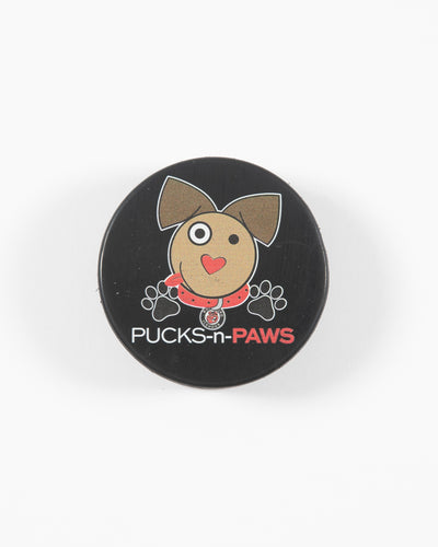 Rockford IceHogs Pucks-n-Paws puck - front lay flat