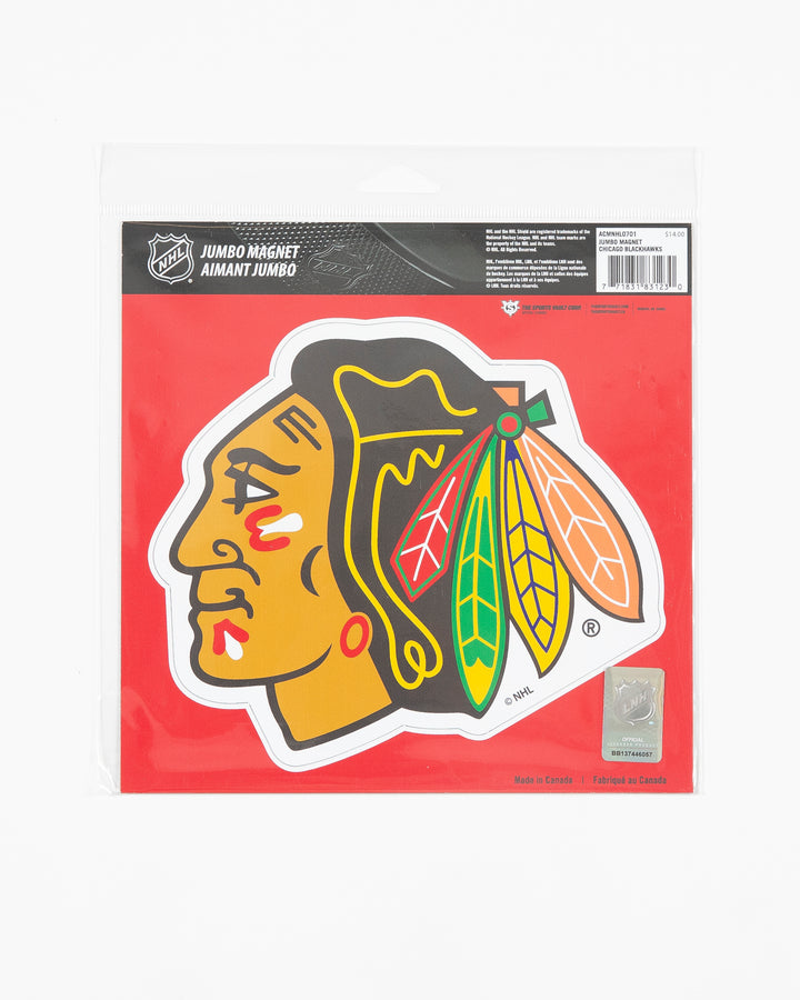 Chicago Blackhawks primary logo jumbo magnet - front lay flat