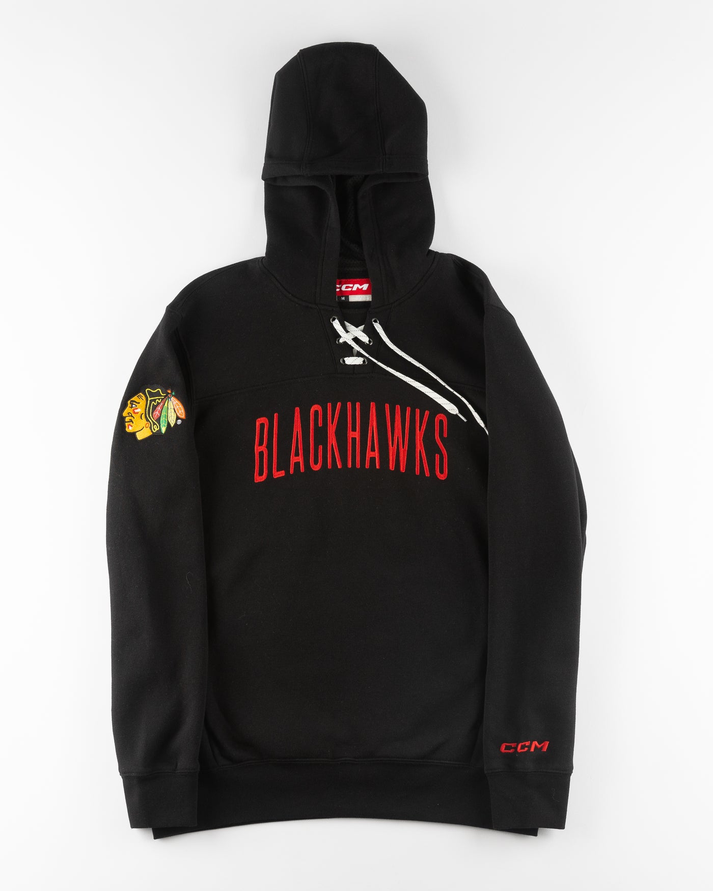 CCM Chicago Blackhawks Skate lace Wordmark Hoodie